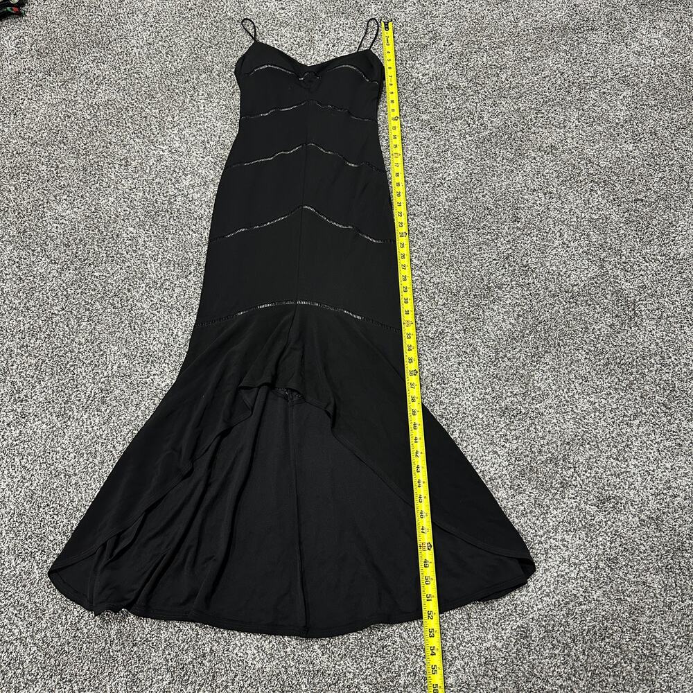 DAVID MEISTER Black Spaghetti Strap Padded Black Dress, Size 4 - Picture 9 of 11